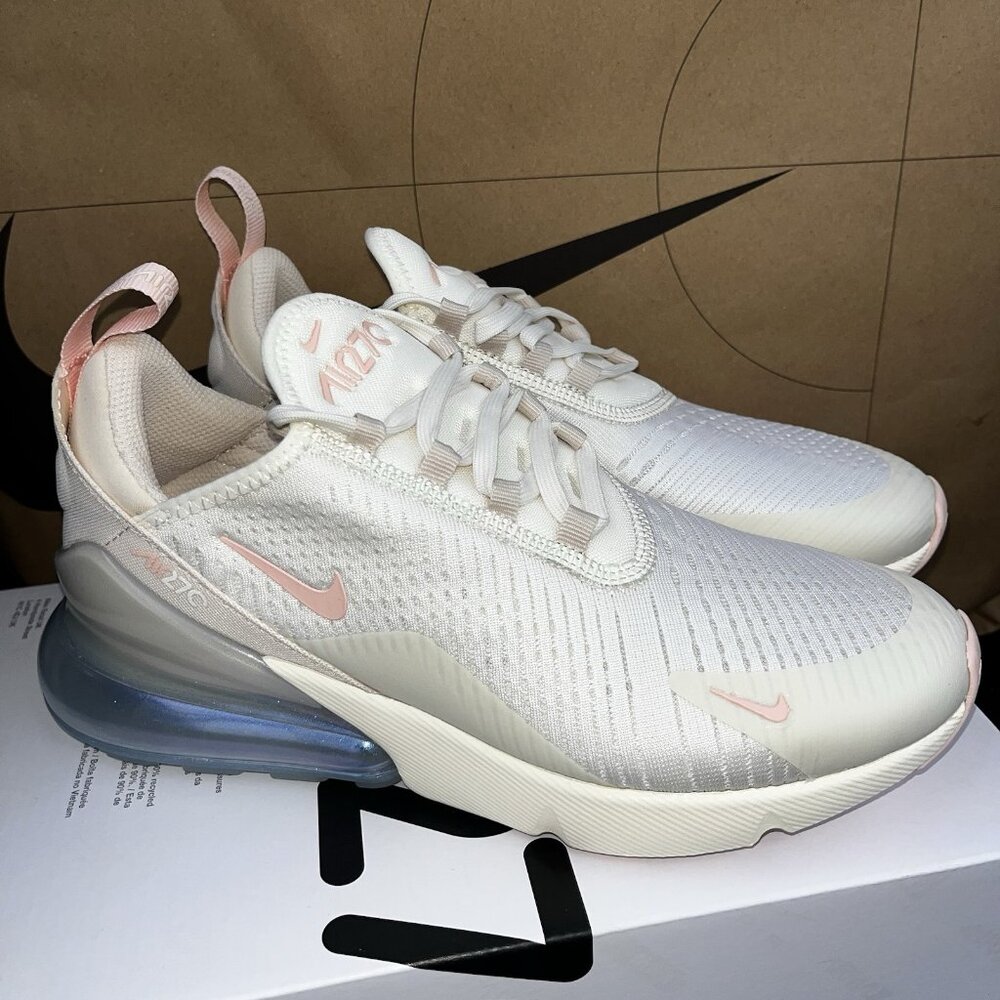 NEW Nike Air Max 270 'Soft Pearl' Sail Ivory Pink IH5966-001 Women Size 7.5